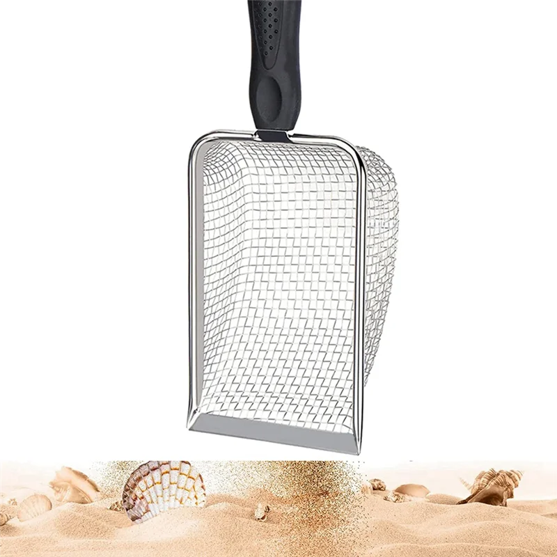 Beach Mesh Shovel for Shell Collecting, Kids Filter Sand for Picking Up Shells Sifter Dipper