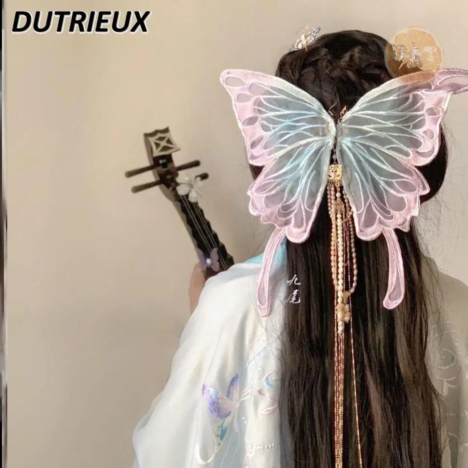 Fashion Hair Clip Big Butterfly Hairpin Sweet Cute Headdress Can Be Adjusted Women's Hair Accessories Casual New Headwear