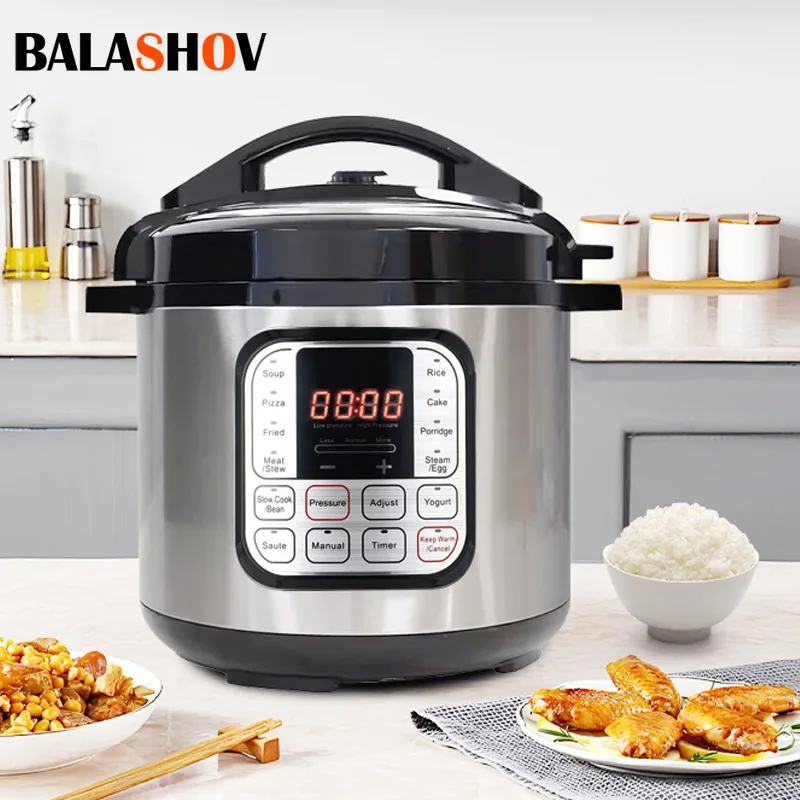 5L Multifunction Electric Pressure Cookers Soup Porridge Rice Heating Meal Heater Kitchen  Intelligent Pressure Cooker for Home