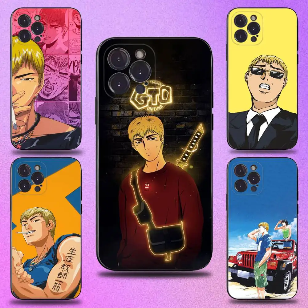 

GTO Great Teacher Onizuka Phone Case For iPhone 16,15,14,13,12,11 Plus,Pro Max,XS,X,XR,SE,Mini,8,7,Soft Silicone Black Cover