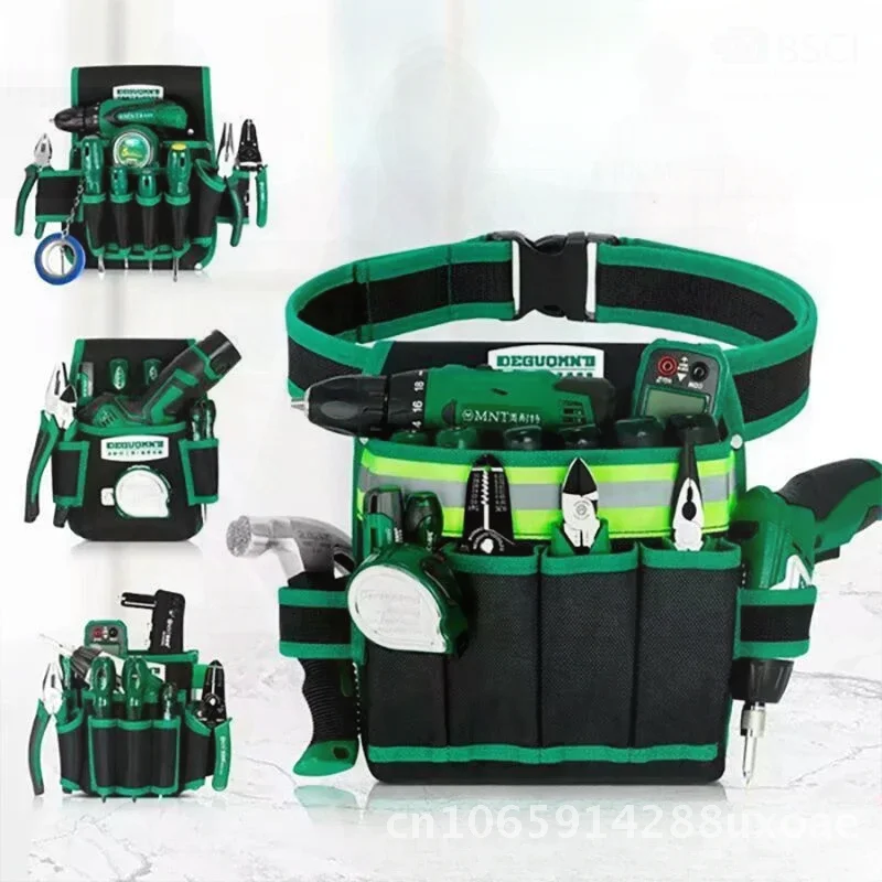 電気技師用ツールバッグ-プロフェッショナル-グリーンツールバッグ-防水-クラシックキット-多機能作業ツール-ポータブルツール-整理