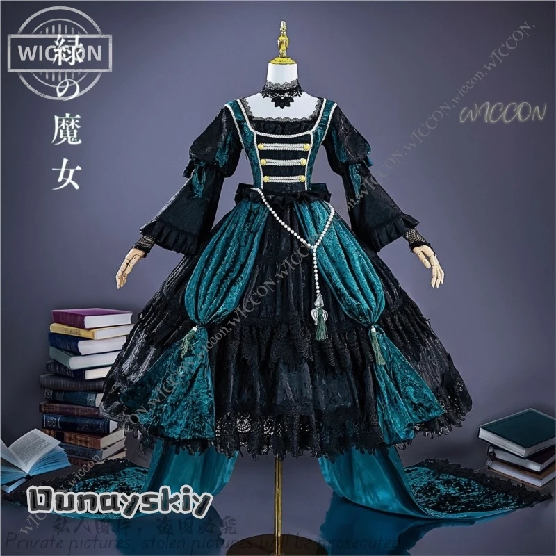 Ciel Phantomhive Anime Black Butler Sullivan Green Witch Cosplay Costume Wig Shoes Lolita Comic-Con Disguise Halloween Party