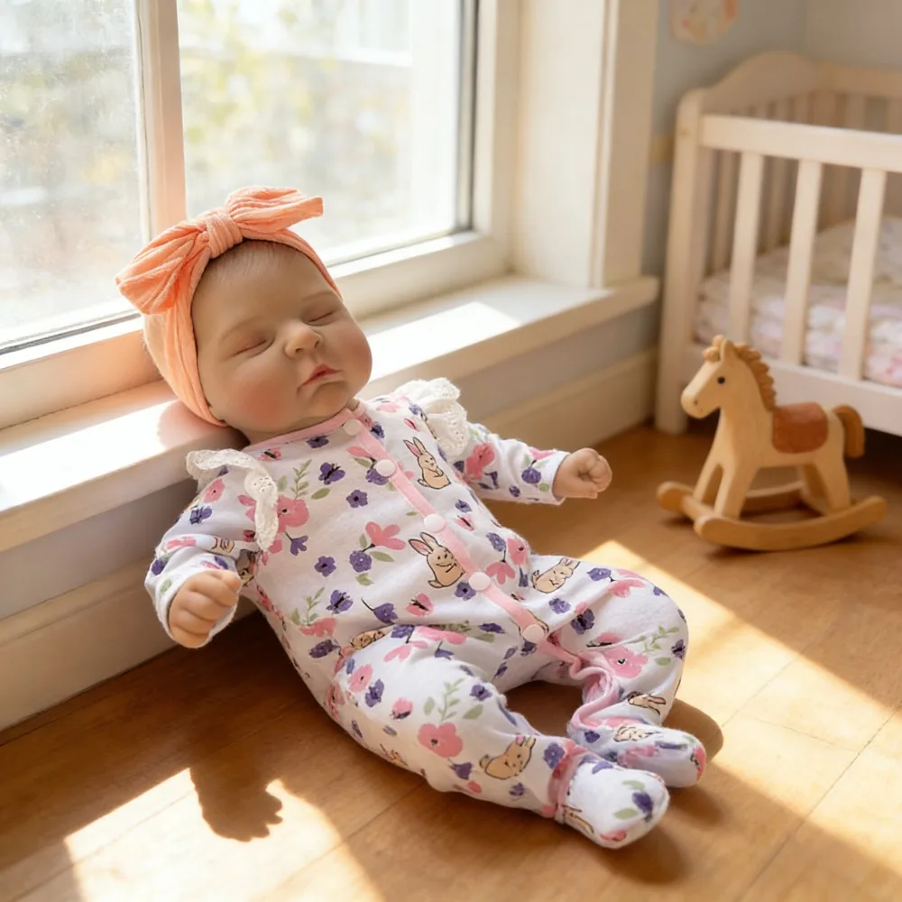 

Кукла Реборн 48 см, размер новорожденного, спящий младенец, многослойная роспись, 3D-кожа с видимыми венами, Bonecas Muñecas Reborn