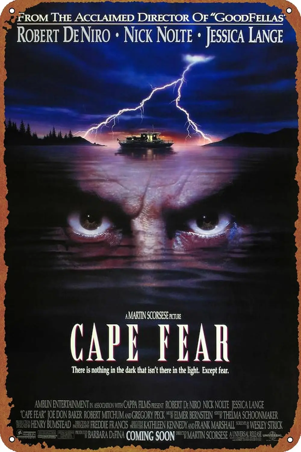 Cape Fear posters Retro Metal tin Sign Halloween Tin Sign,Cave,Bar,Club, Home Wall Art Metal Tin Sign es-aluminum