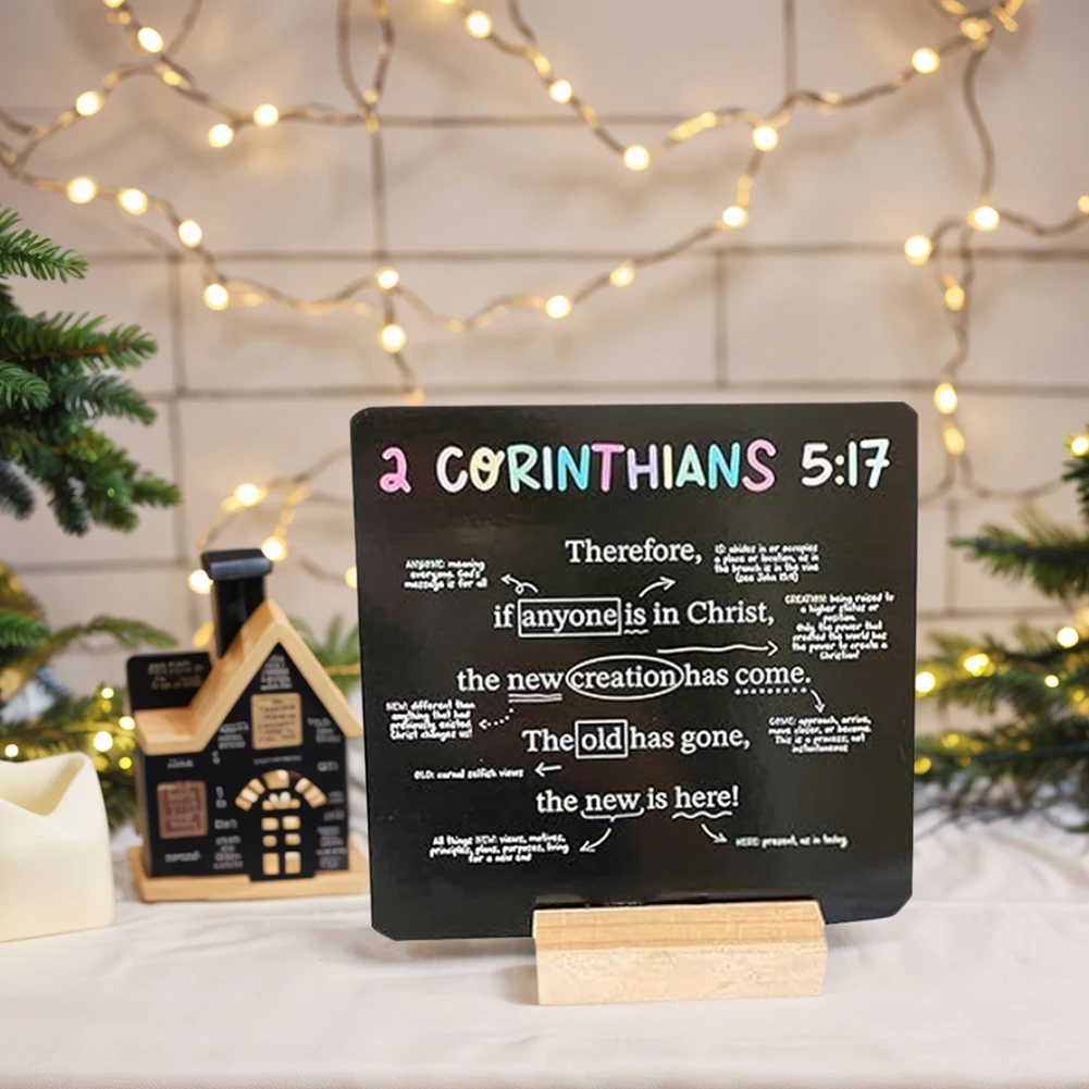 52 قطعة/مجموعة من بطاقات الكتاب المقدس مع حامل خشبي، بطاقات ذاكرة الكتاب المقدس اليومية، بطاقات آية الكتاب المقدس لكل أسبوع من السنة