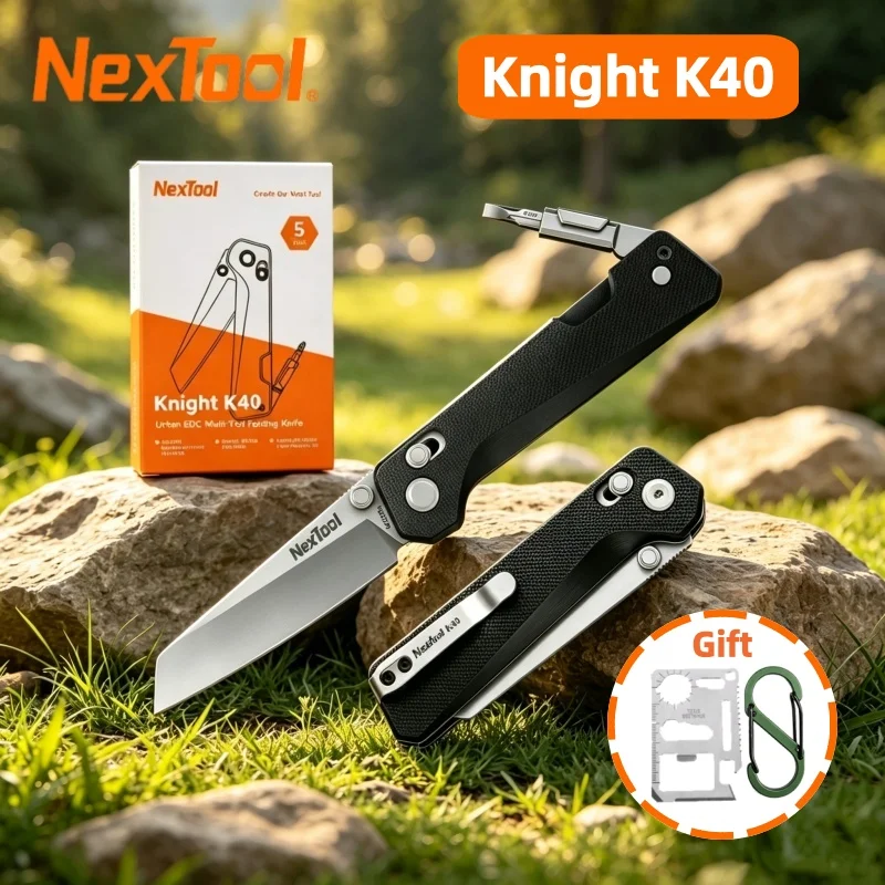 NexTool Knight K40 EDC Multitool Pocket Knife 14C28N Steel Blade Portable Cutting Tool For Outdoor Camping Hiking Survival
