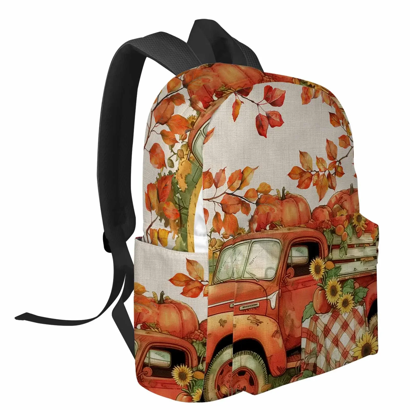 Autumn Watercolor Pumpkin Backpacks Teenagers Student School Bags Laptop Custom Backpack Men Women Travel
