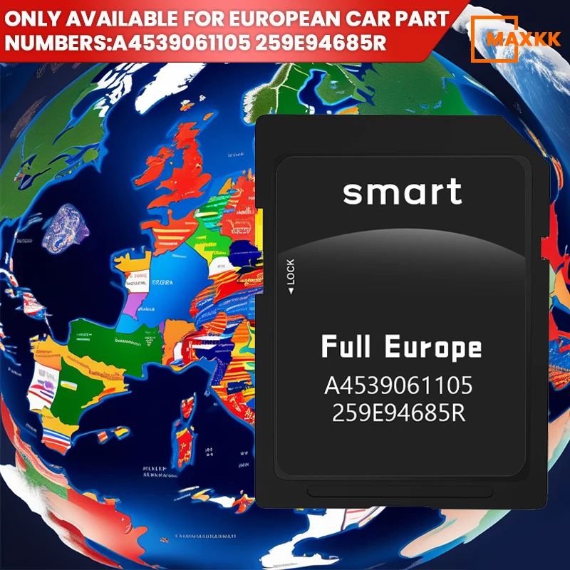 2023/2024 United Kingdom & EU GPS SD Card Update Map for smart 453 cool & media navigation SD card