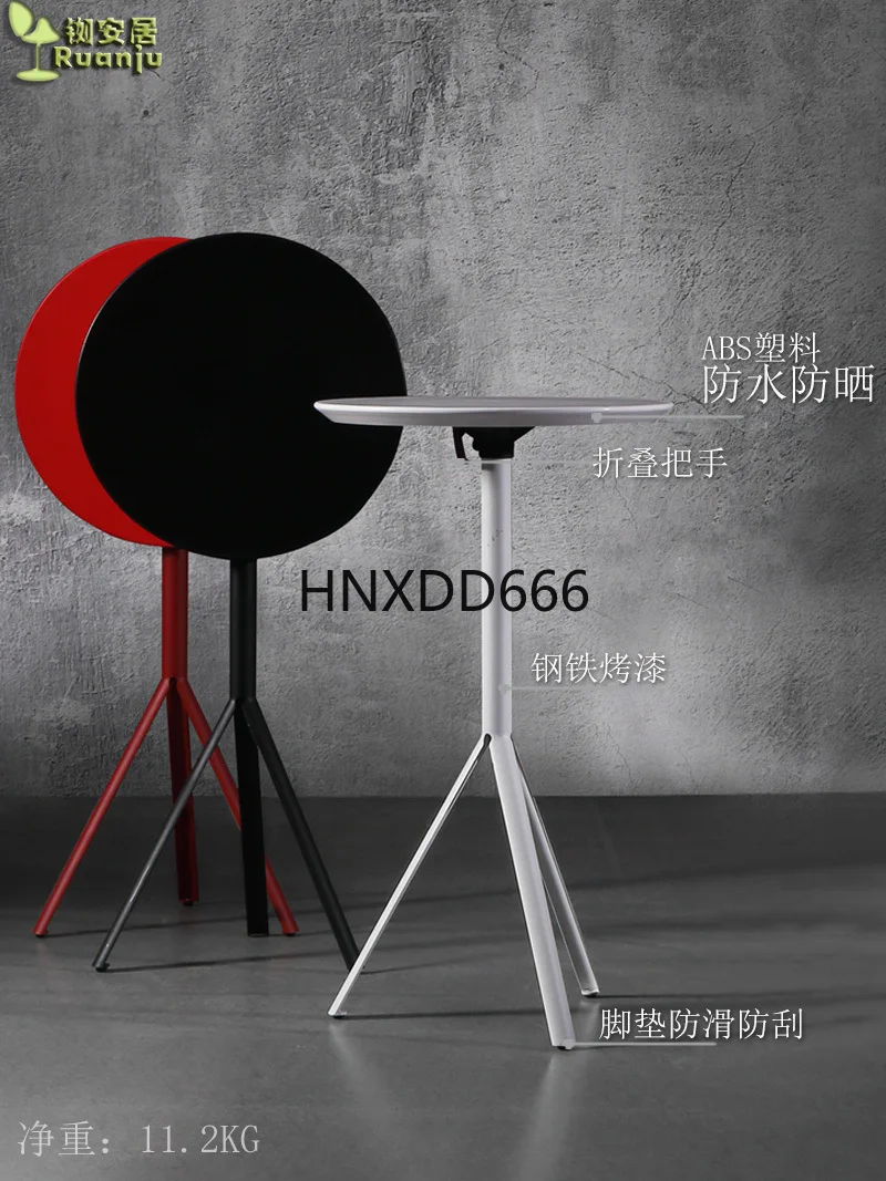 Nordic foldable bar table small round table