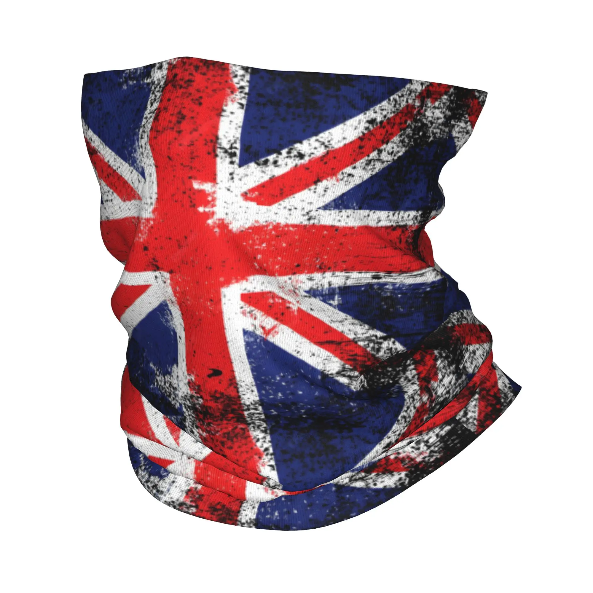 مخصص علم الاتحاد المملكة المتحدة باندانا الشتاء الرقبة أدفأ المرأة يندبروف التفاف الوجه وشاح للتزلج الرجعية الجراب عقال #1