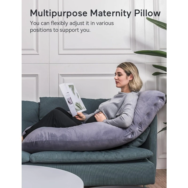 Pregnancy Pillows for Sleeping, U Shaped Full Body Maternity Pillow with Removable Cover - Support for Back, Legs, Belly