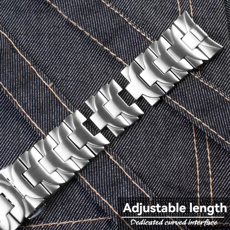 Accesorios de 24mm, pulsera de reloj para correa Panerai, banda de acero para hombre PAM441 111, cadena de reloj con hebilla de mariposa de acero inoxidable sólido