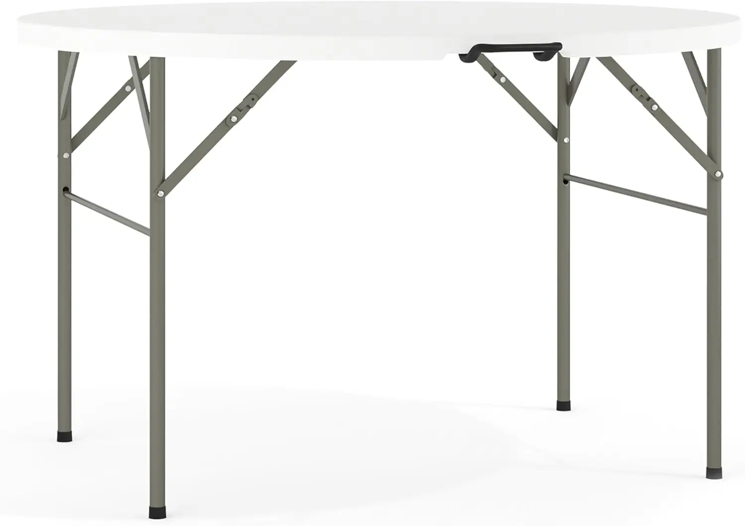 

Flash Furniture Freeman 4' Round Plastic Folding Event Table With Carrying Handle, Bi-Fold Portable Banquet Table For