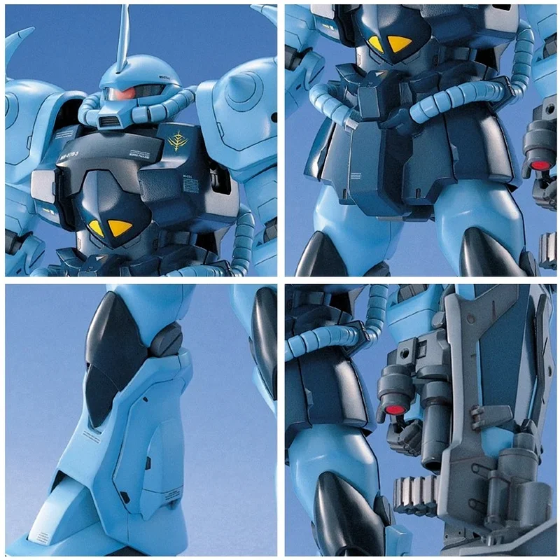 반다이 건담 모델 키트 애니메이션 피규어, MG 1/100 MS-07B-3 Gouf 커스텀 B3 정품 건프라 모델, 어린이용 애니메이션 액션 피규어 장난감