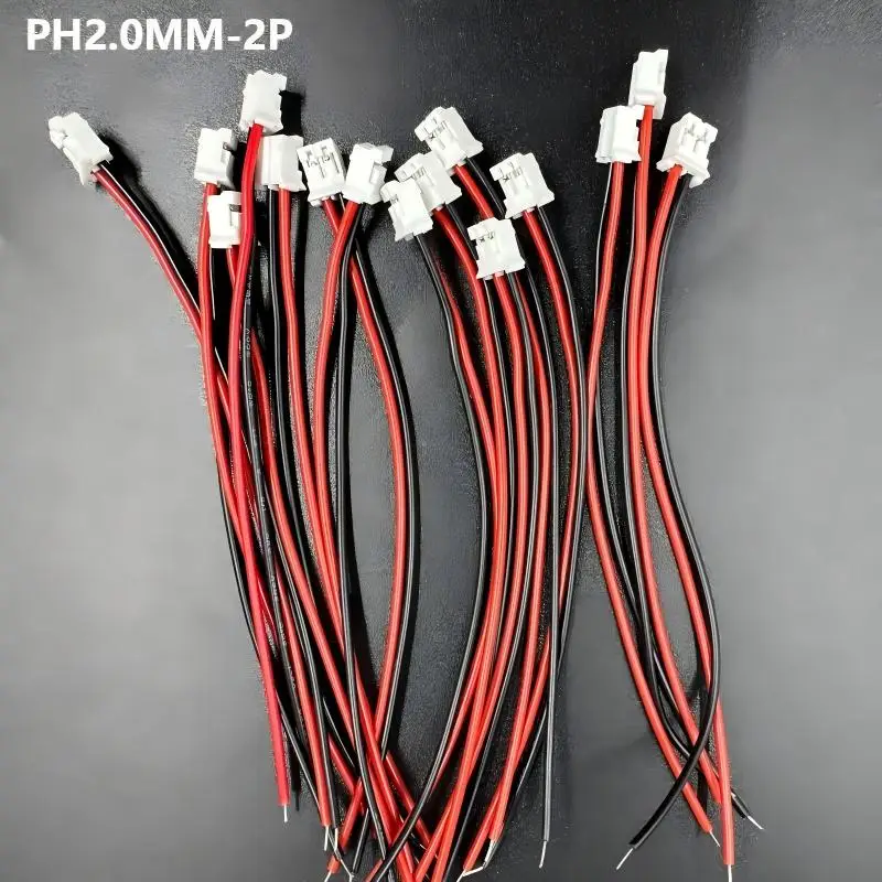 10 قطعة/المجموعة Jst موصل 2Pin Jst SH1.0mm/1.25 مللي متر/ZH1.5mm/PH2.0/XH2.54 محطات العقص مع كابل الأسلاك النحاسية PH2.0 موصلات