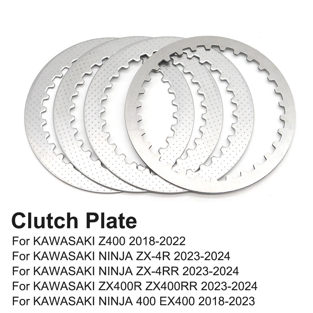 

Motorcycle Accessories Steel Plate Friction Disc Kit For Kawasaki Z400 EX400 NINJA 400 ZX4R ZX4RR ZX400R ZX400RR 2018-2024