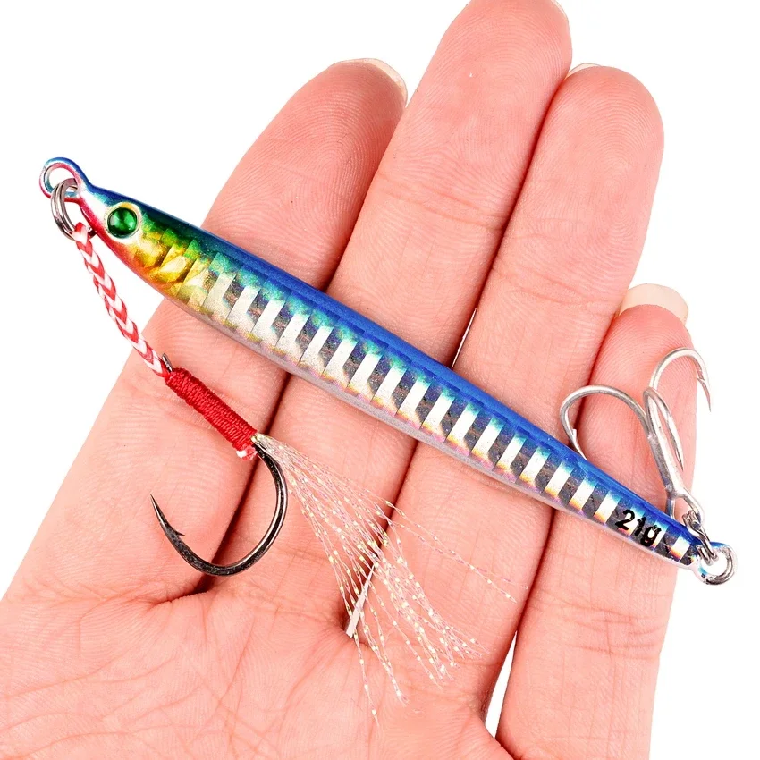 Leurre D.lique Super Fin et Long, AppĂąt Artificiel IdĂ©al pour la PĂȘche Ă la Turlutte depuis le Rivage, 7/10/14/17/21/28/40g, 1 PiĂšce