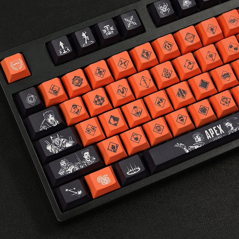 Apex legends 108 مفاتيح PBT صبغ التسامي Keycap الأحمر والأسود أنيمي المفاتيح لوحات المفاتيح الألعاب الميكانيكية