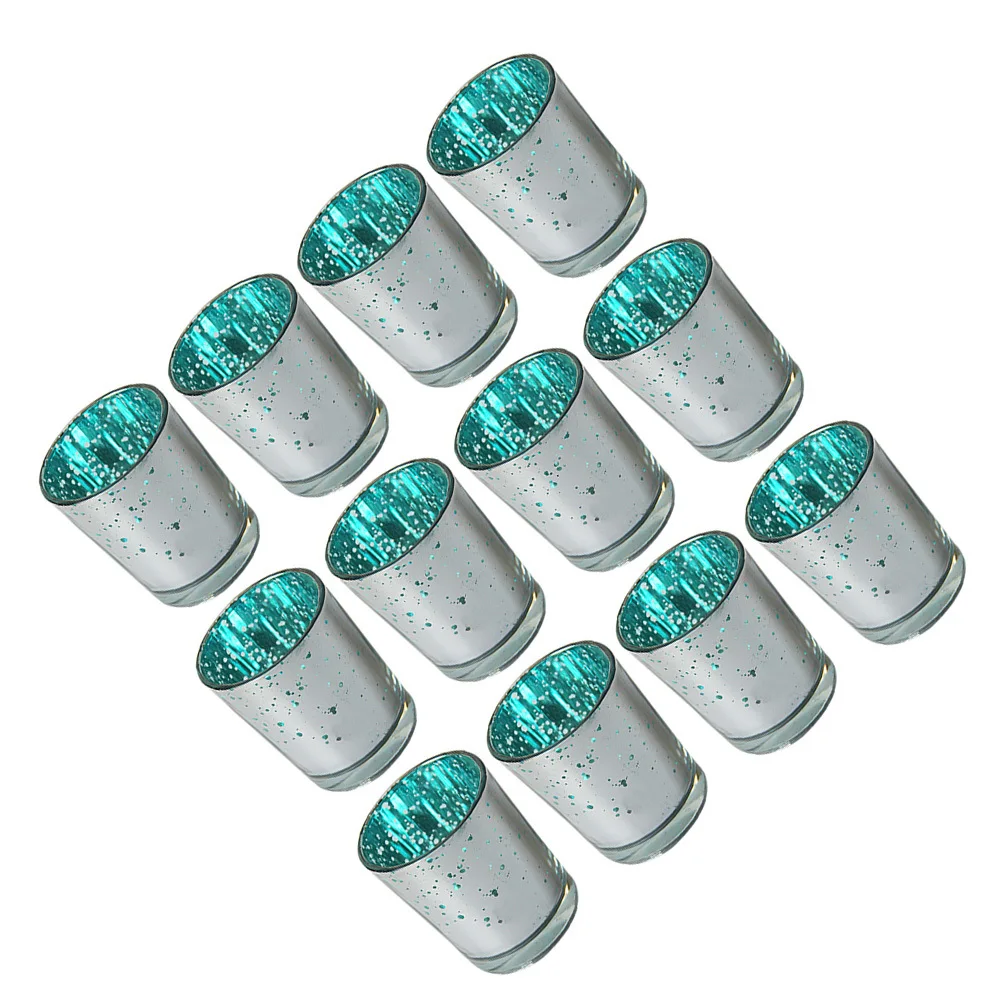 

12 Pcs Elegant Holder Votive Tealight DIY Plating Spot Empty Cup Festive Party Decoration