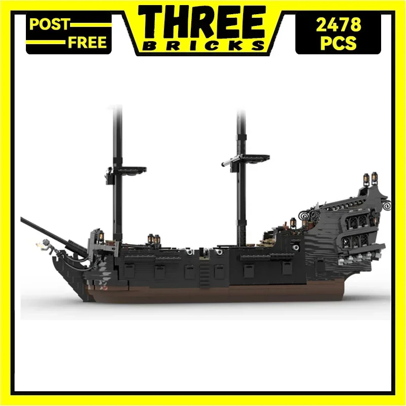 ThreeBricks Moc Building Blocks Sailing Ship Model Series Pirate ship Technology Bricks DIY Toys For Kids Children Gifts