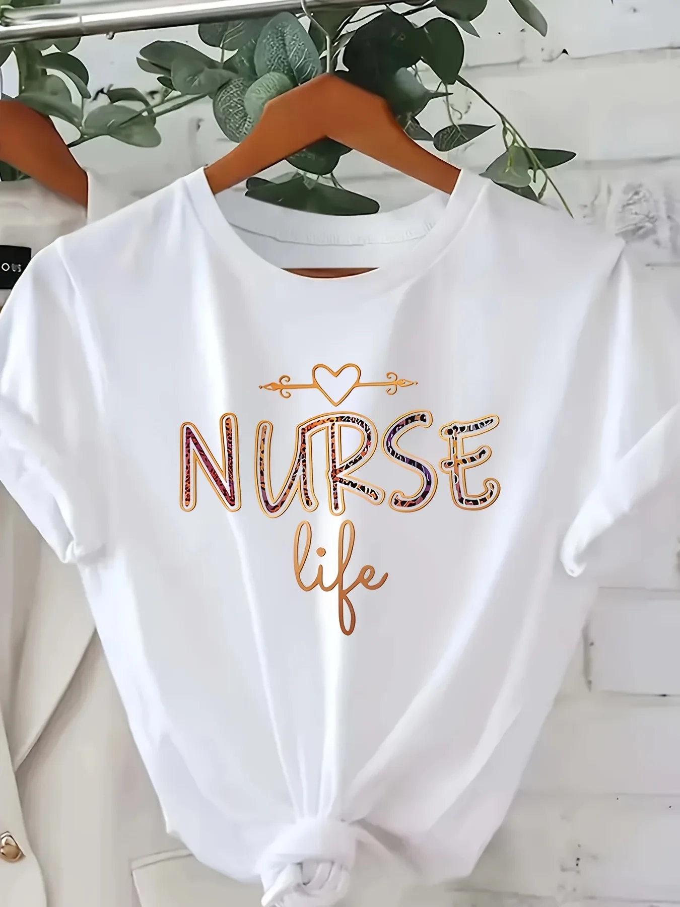 Printed Women's Women's Fashion Casual Comfortable Daily Outdoor Round Neck Short Sleeve Harajuku Short Sleeve Casual