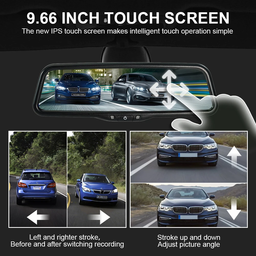 

For Seat Altea 2009 2011 Car Rearview Mirror Monitor AHD 1080P HD Reversing Full Screen Display Supports 1080P 720P AHD CVBS