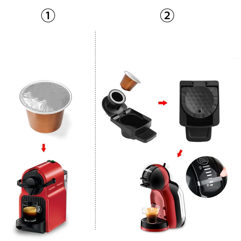 

ABZV-Coffee Adapter For Gusto Piccolo XS & Genio S,Mini Me / Lumio Gusto Reusable Capsule Converter