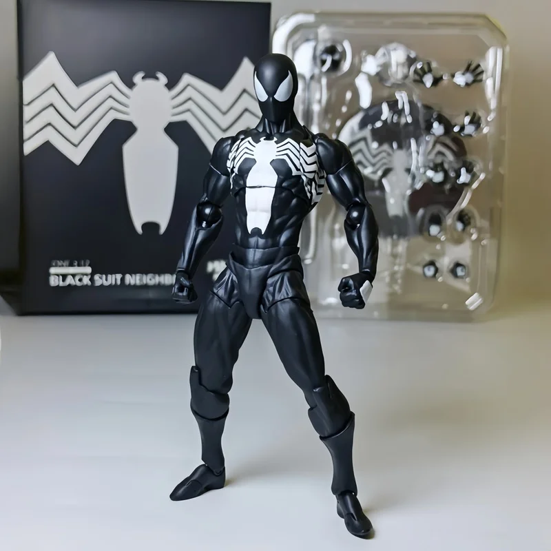 

Hot In Stock MESS TOYS Black Neighbor Series Symbiote Spider-Man Action Figure Model Desktop Collection Anime Ornament Toys Gift