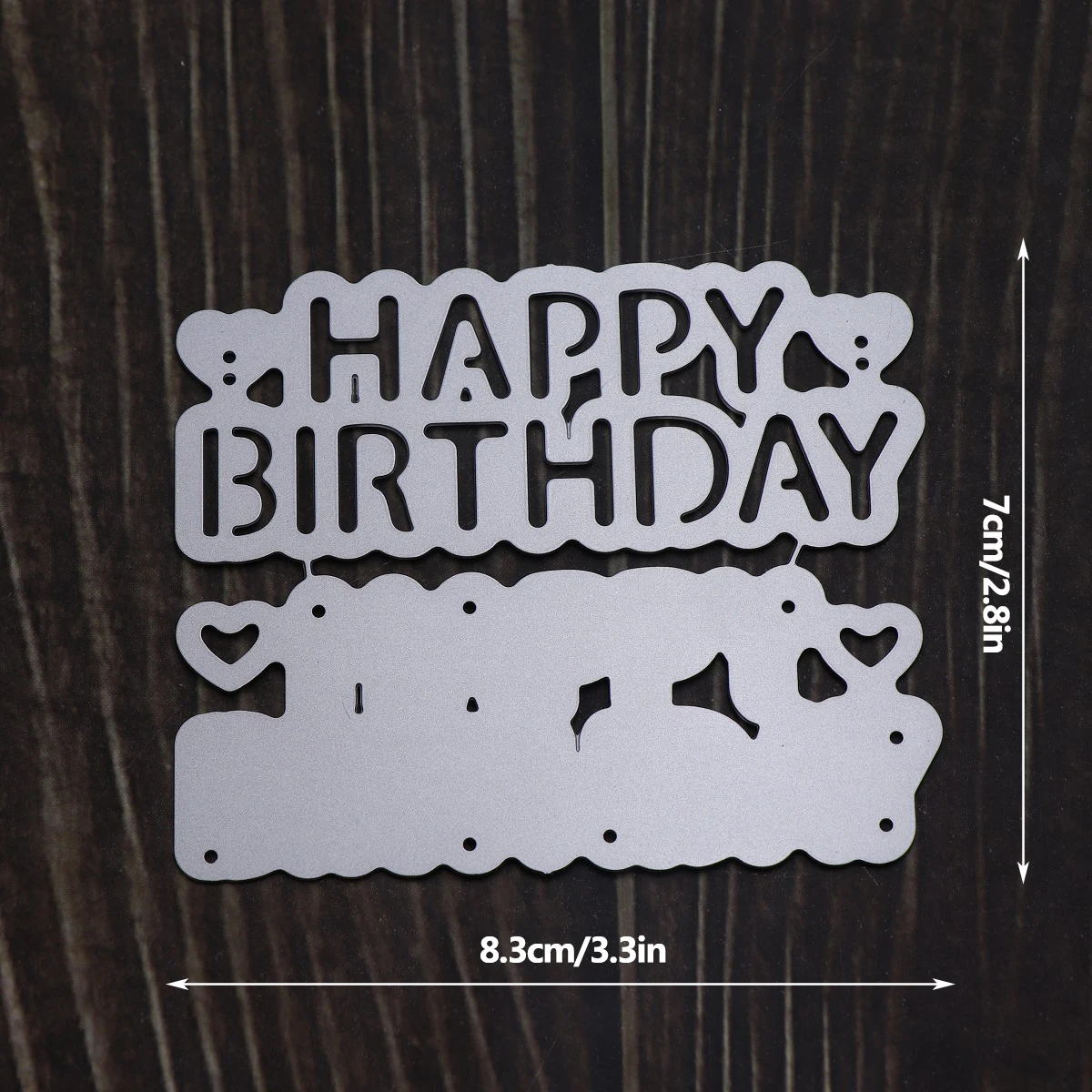 Double-Layered Happy Birthday Metal Dies Cutting for Card Making DIY Handmade Craft English Die Cut for Scrapbooking 2023 New