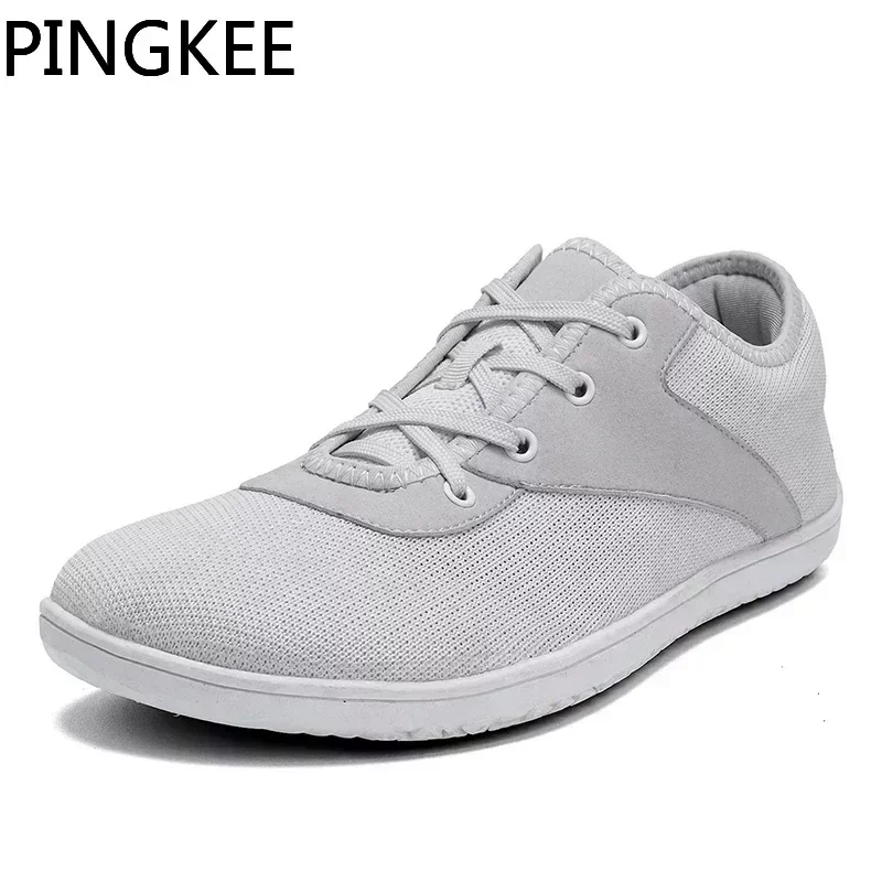 Pingkee Stricken leichte Barfuß Mesh Zero Drop Herren original lässig Comzy Trekking Trail Running Sneakers Schuhe für Männer