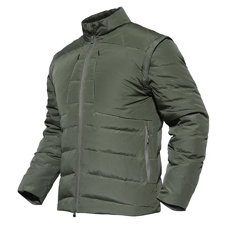 Outdoor Men Climbing Coat Duck Down Tactical Cotton Windbreak Waterproof Warm Winter -15 Dgree Fishing Hunting Clothes