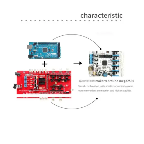 #329M GT2560 Controller Board 3D Printer Controller Board Power Than Mega2560 +Ultimaker and Mega2560+Ramps 1.4 (White)