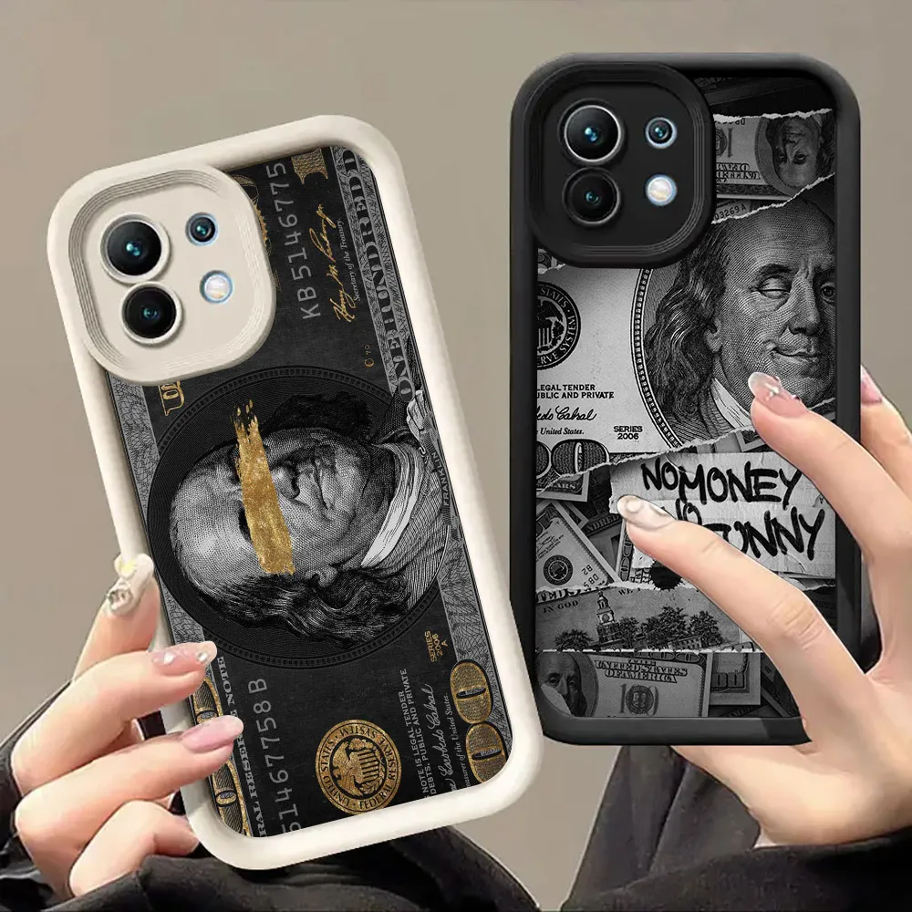

Black Dollar Winking Money Silicone Case For Xiaomi 15T 14T 13T Pro 15 Ultra 17Pro Max Poco F7 X7 X6 F5 M6 M7 Pro 5G Phone Cover
