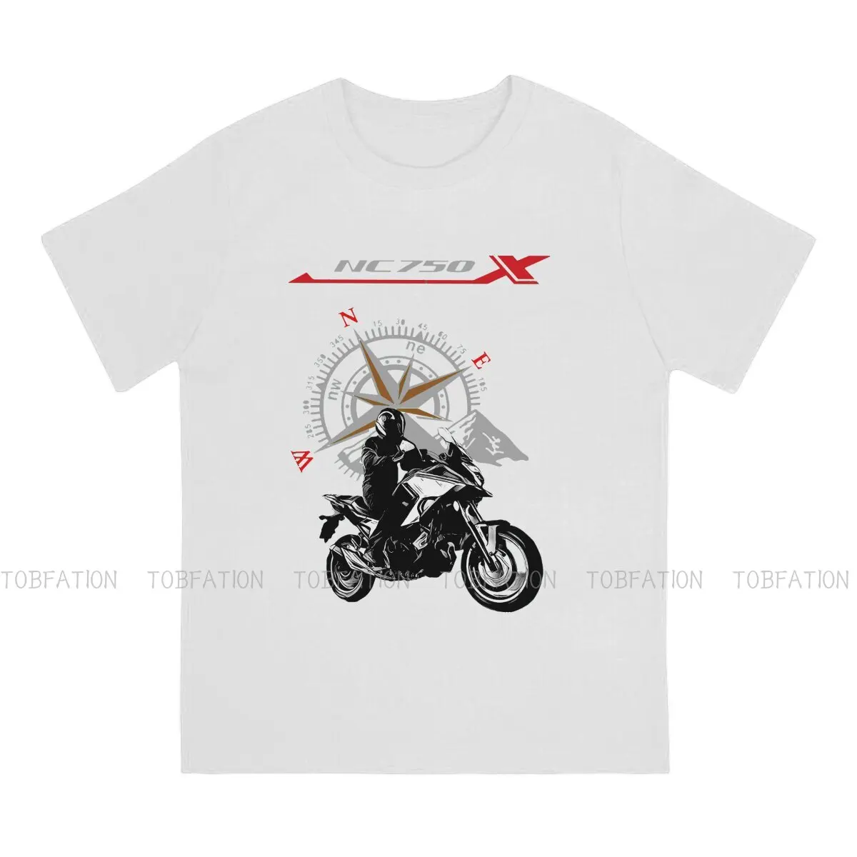 NC750  Adventure Motorcycle Tour T Shirt Vintage Grunge Large O-Neck TShirt Top sell  Harajuku Men's Clothes 