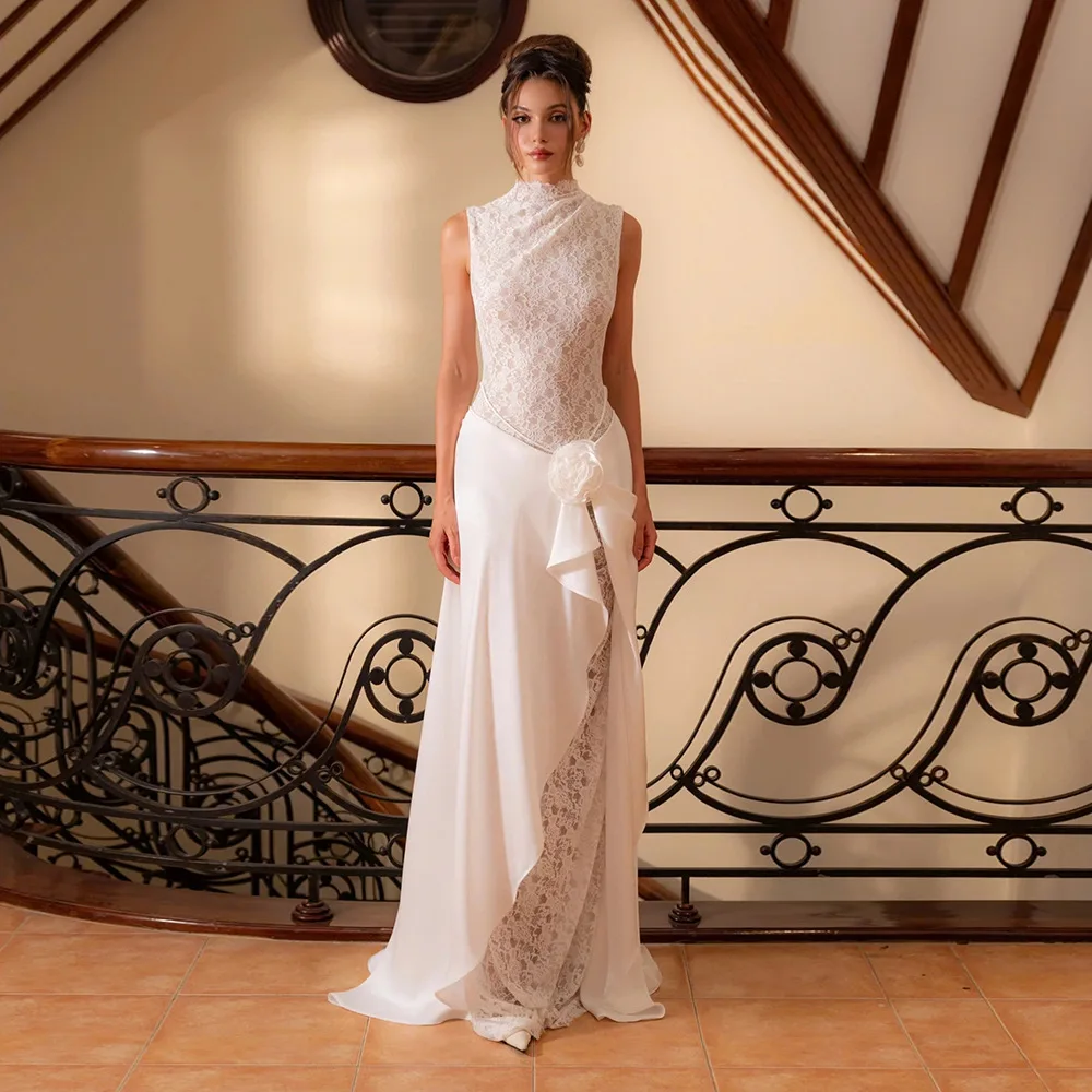 Floral Hem Lace Dress - Sleeveless & Bodycon, Christmas Gala Dress