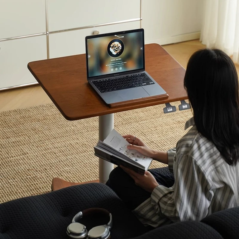 

Retro Lifting Folding Table Home Solid Wood Learning Desk Bedroom Office Computer Desk