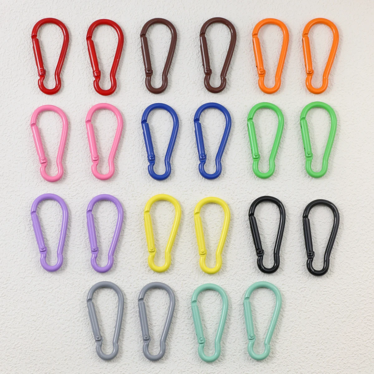 3~9PCS 22*47MM Baking Varnish Colour Zinc Alloy Spring Mountaineering Buckle For Making Keychain Pendant DIY Jewelry Accessories