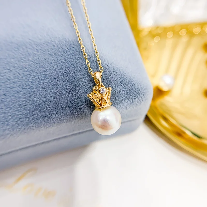 

Подвеска ручной работы из чистого серебра S925 в форме короны, пустой держатель для жемчуга и нефрита, подвеска для ожерелья, женские модные ювелирные аксессуары