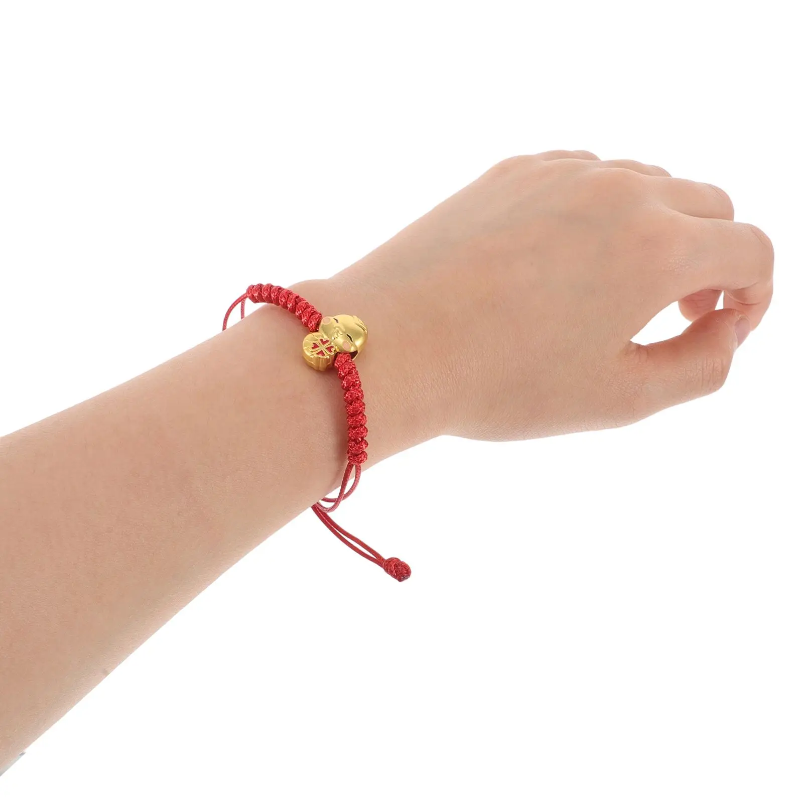 Fu Snake Bracelet Chinese Style Bracelets Letter Zinc Alloy New Year Pendant with Red Ropes Lovers