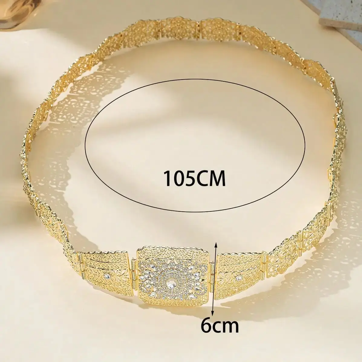 حزام خصر نسائي مغربي مطلي بالذهب تصميم عربي سلسلة مجوهرات لمهرجان الزفاف إكسسوارات أزياء مخصصة #6