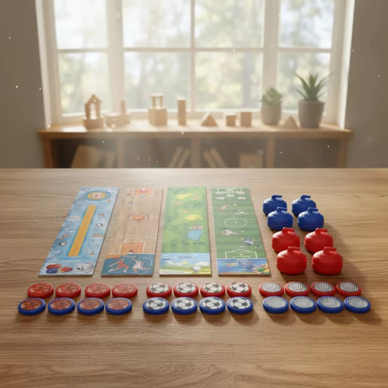 クアドラプルアクションデスクトップスポーツゲームインタラクテ - Party Games Multiplayer のレビューと価格