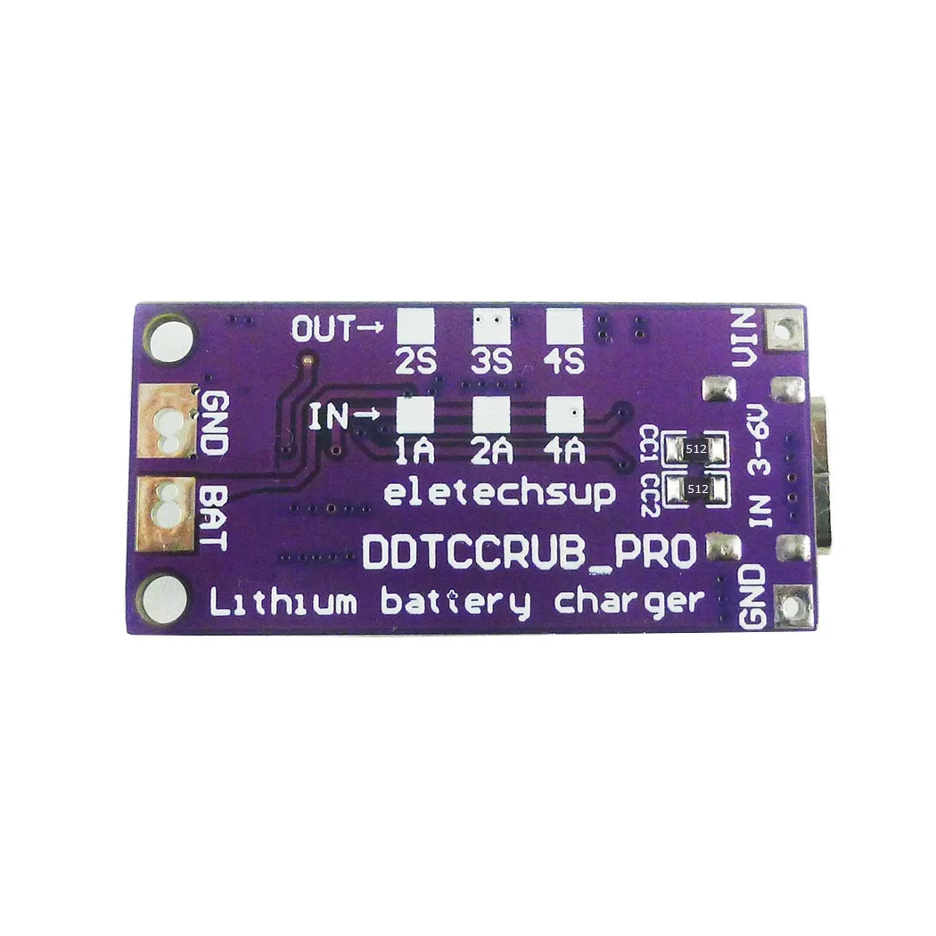 Pro-Versie! 2S 3S 4S Type-C Dc 5V Tot 8.4V 12.6V 16.8V Step-Up Boost Lipo Li-Ion Oplader 7.4V 11.1V 14.8V 18650 Lithiumbatterij