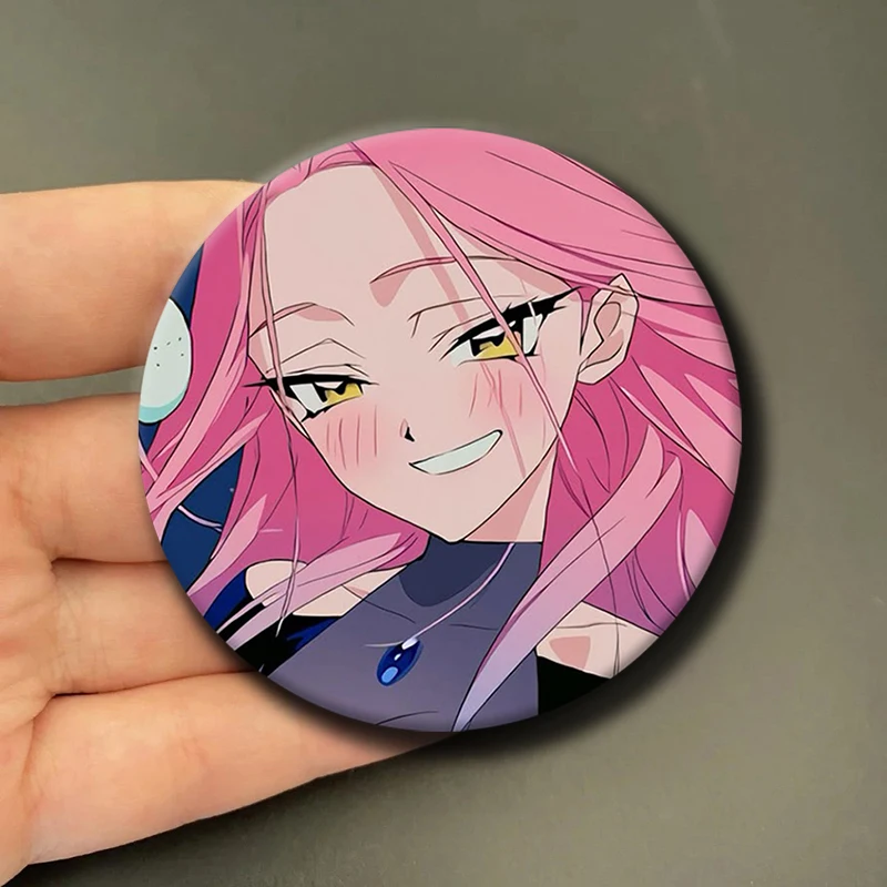 Anime Peripheral Alien Stage Button Pins for Backpack Decor Cartoon Character Mizi Round Brooch Clothes Accessories Jewelry Gift