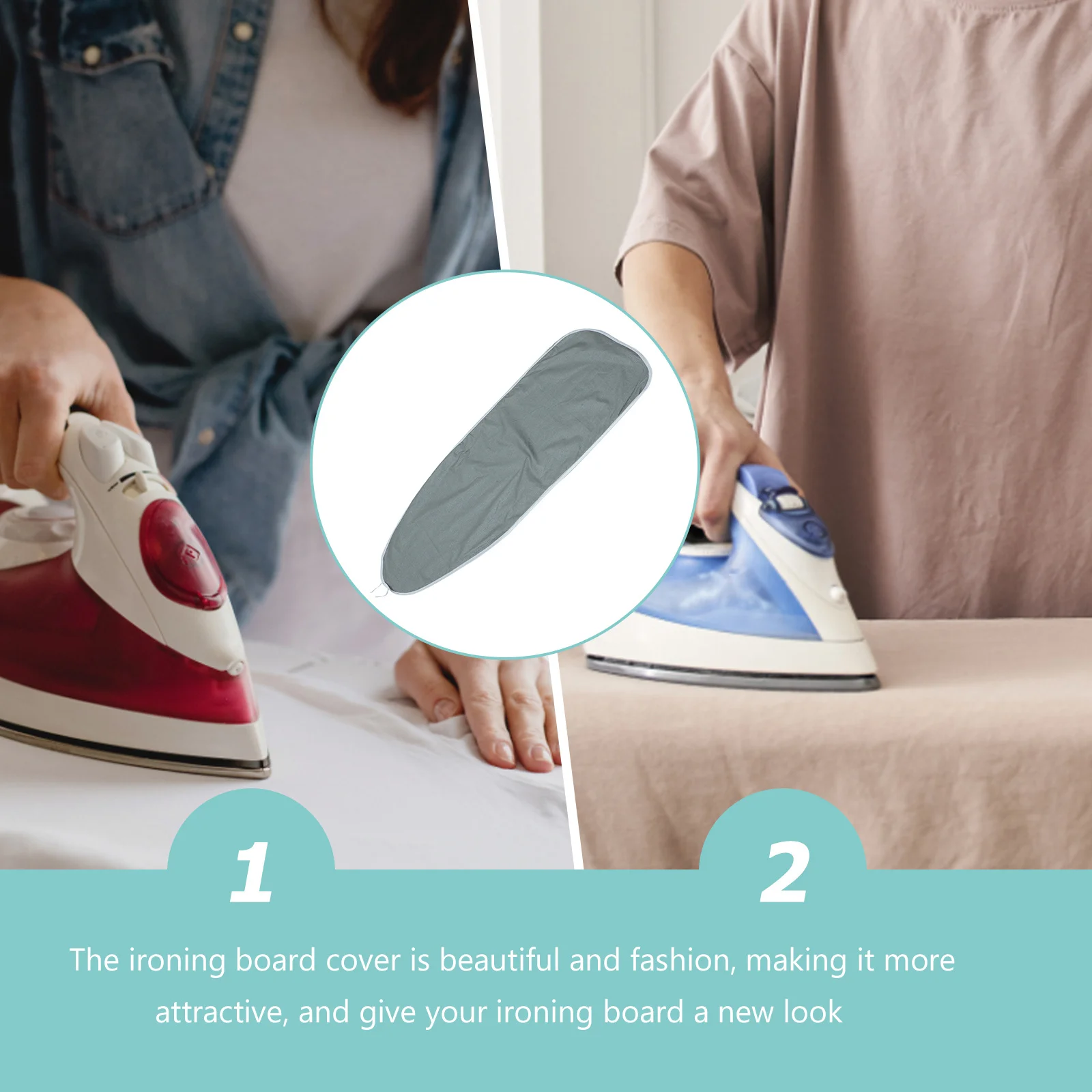 

Cotton Ironing Board Cover Heat Resistance Anti-Scald Protective Cloth Flat Clothes Ironing Table Cover Non-Slip