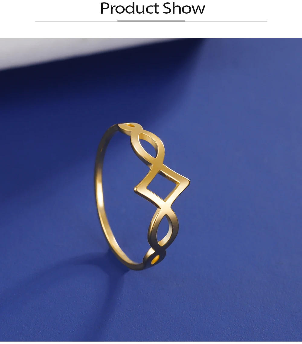 COOLTIME Celtics Knot Ringe Edelstahl Elfish Ring Amulett Schmuck Geburtstag Jahrestag Geschenk Neu in – Detail 6