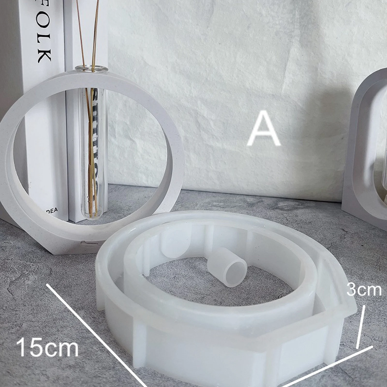 Arched Rectangular Round Hydroponic Gypsum Mould Irregular Plant Vase Silicone Mold DIY Hydroponic Vase Resin Mold Home Decor