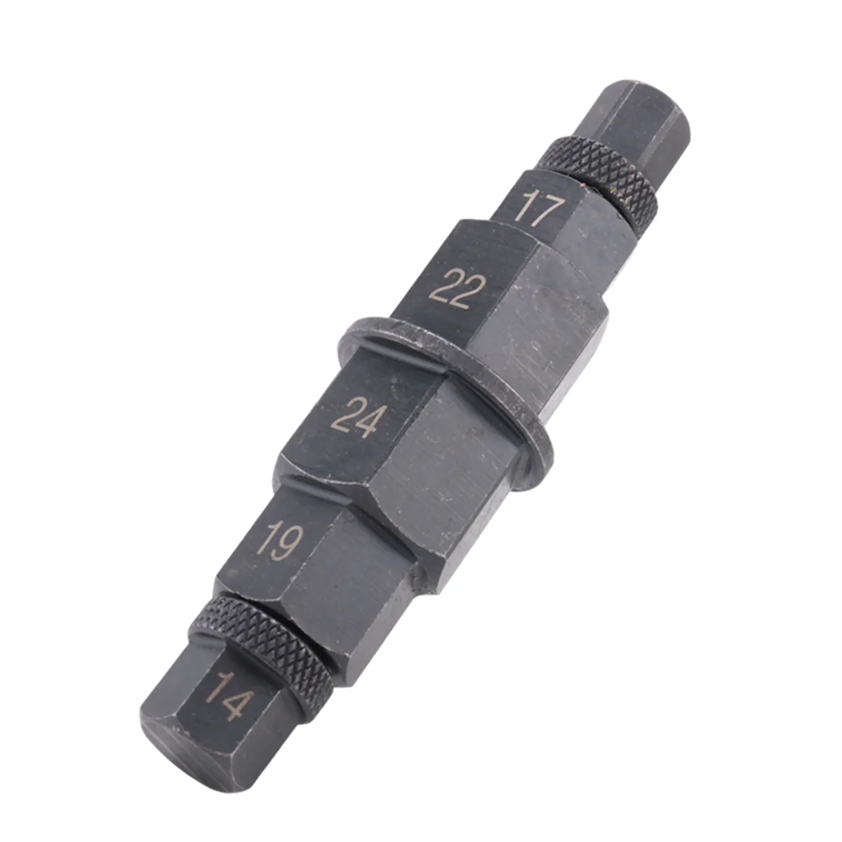 Hex Axle เครื่องมือสําหรับรถจักรยานยนต์เพลาหน้าล้อ 12 14 17 19 22 24mm 6 in 1 แกนรถจักรยานยนต์ซ็อกเก็ตอะแดปเตอร์เครื่องมือ 3/8 นิ้ว