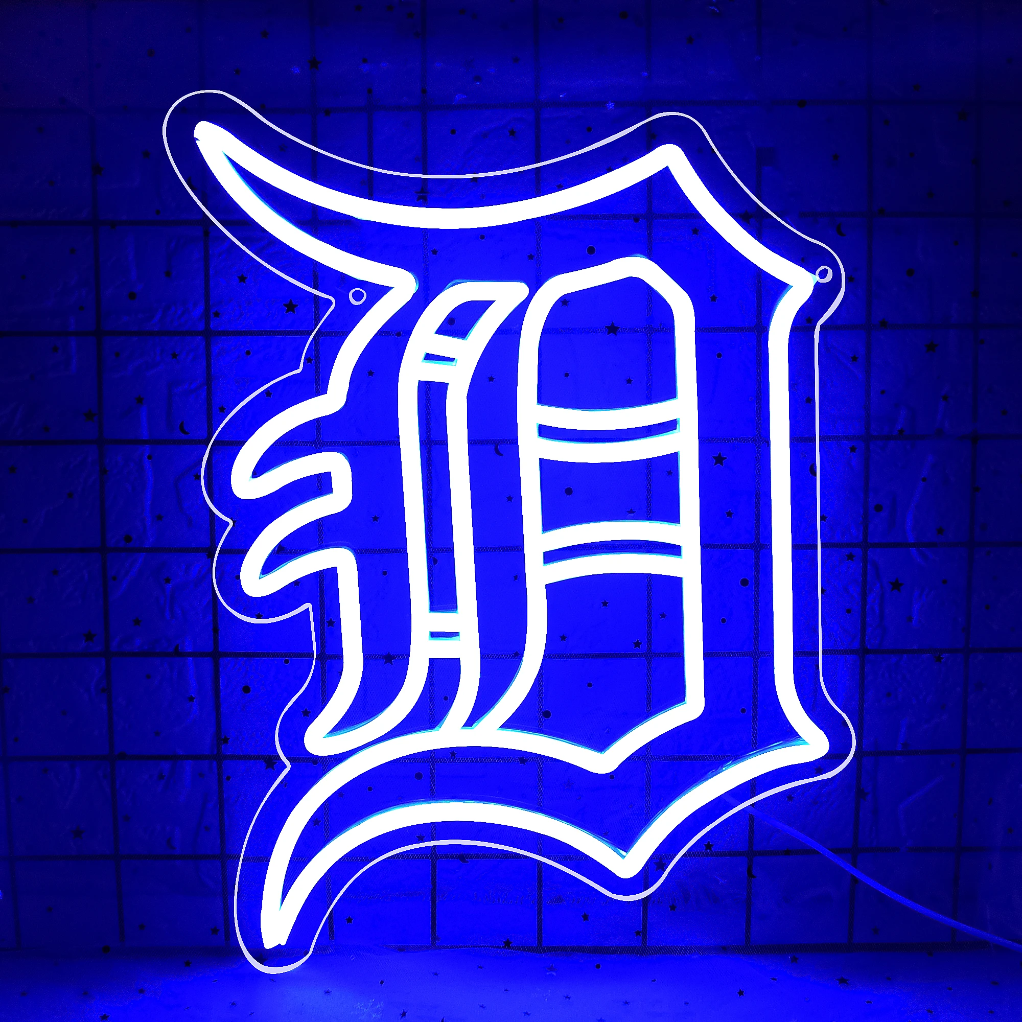 Baseball Neon Sign for Wall Decor Baseball Team Neon Sign for Sport Club Tiger Led Sign for Bedroom Garage Baseball Room Decor