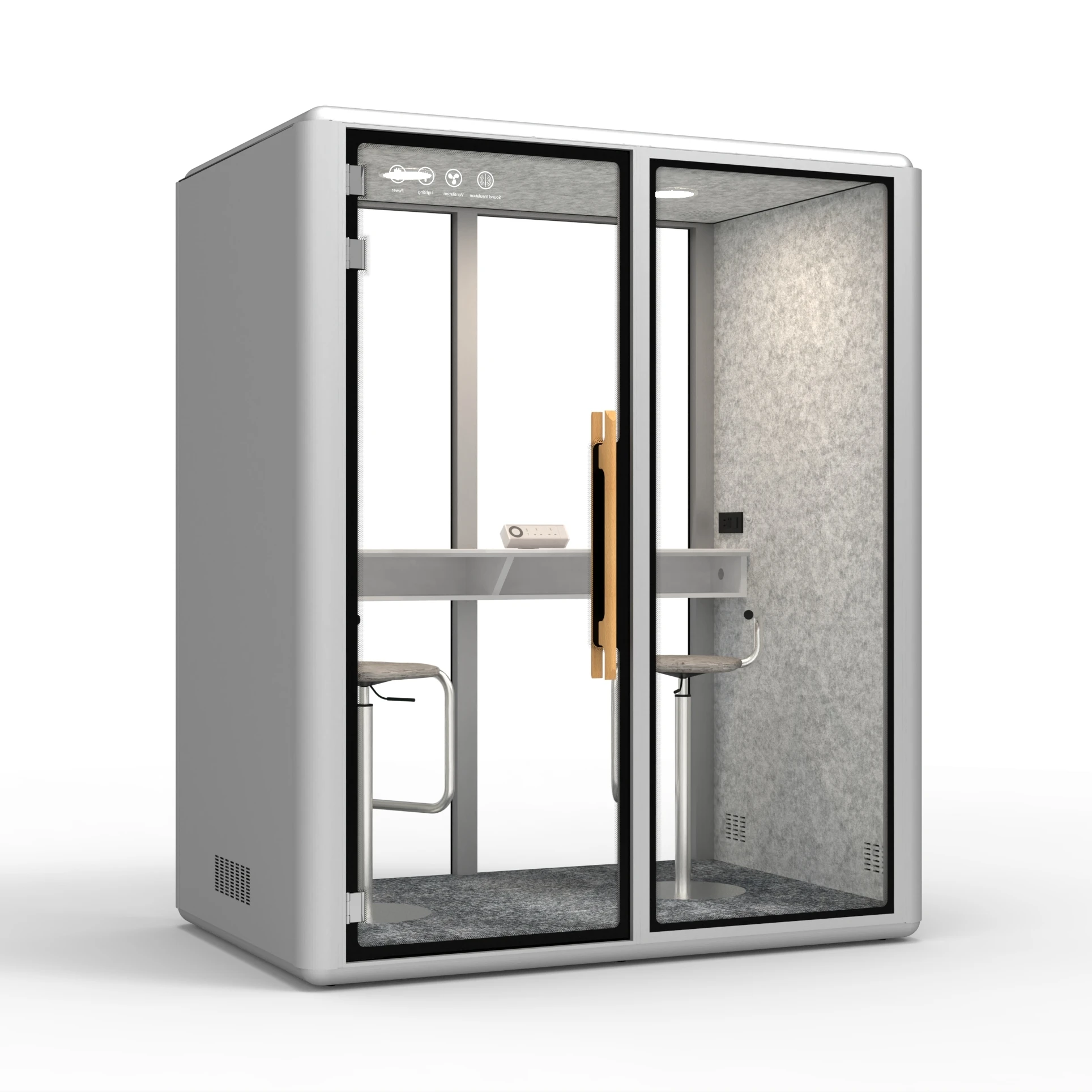 Hooqu كشك الهاتف المنزلي الحديث استوديو تسجيل عازل للصوت المحمول وغرفة البيانو لممارسة الموسيقى ومقصورة النوم الصامتة