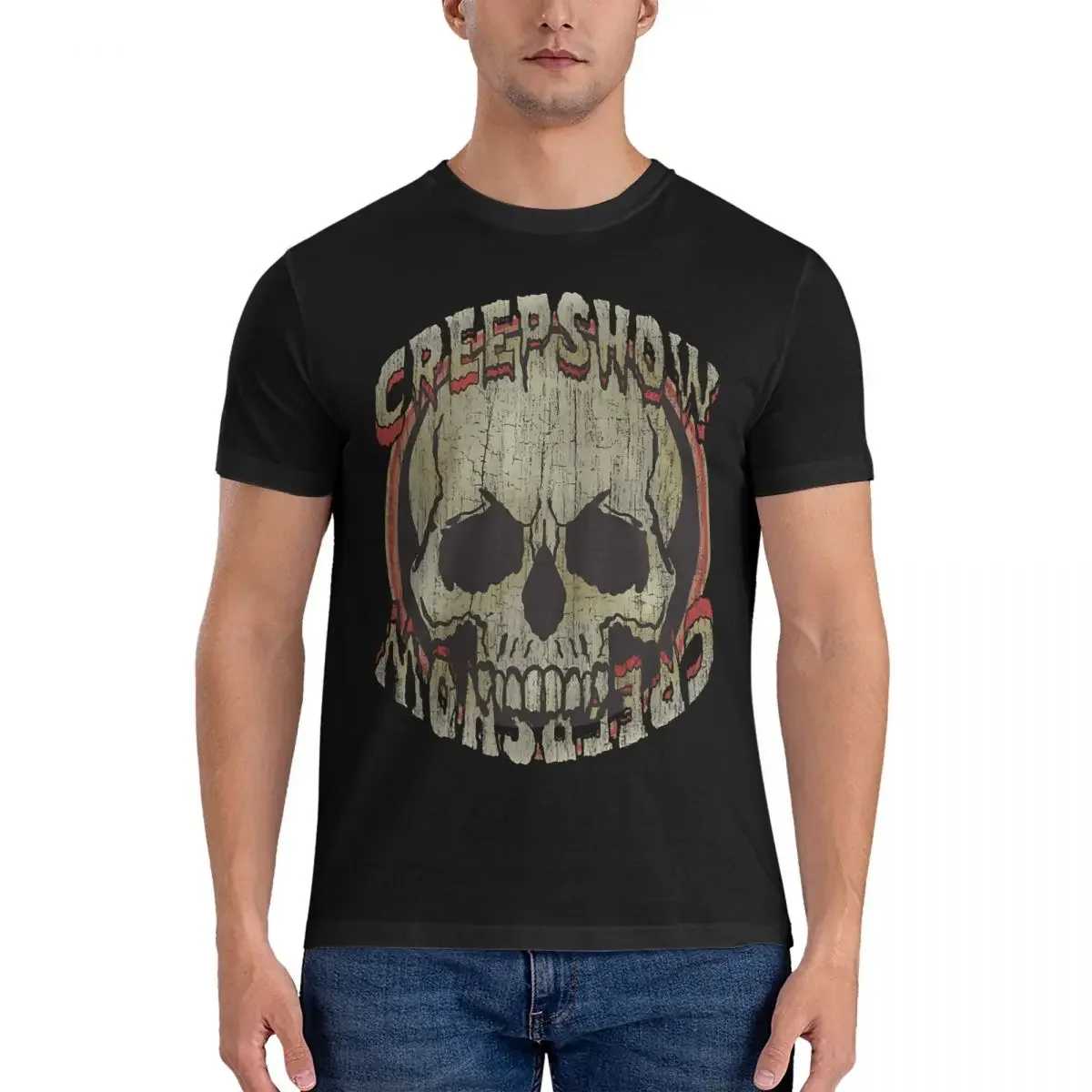 Creepshow Jordy Verrill T-Shirt for Men Creepshow Casual Cotton Tees Crewneck Short Sleeve T Shirt Summer Clothing